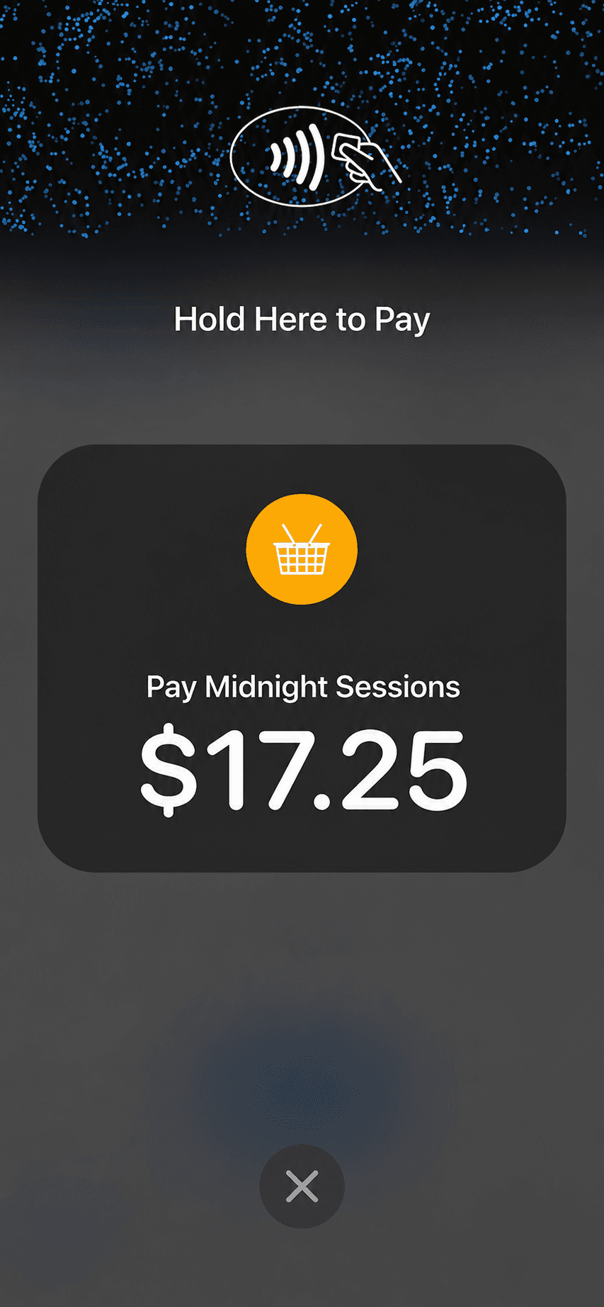 Beispiel einer kontaktlosen Zahlung mit Tap to Pay